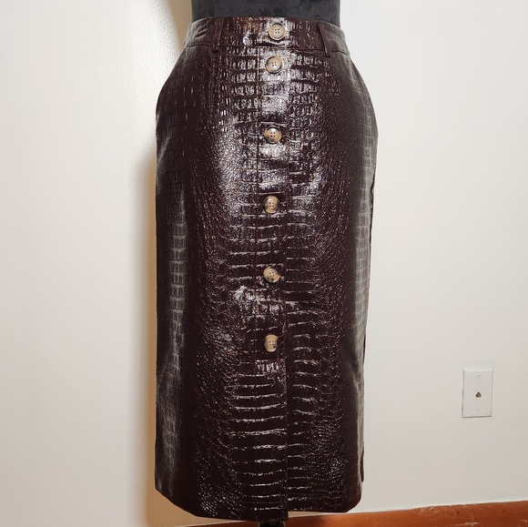 Rachel Comey Dresses & Skirts - RACHEL COMEY Faux Leather Vegan Snake Skin Pencil Skirt, Size 2